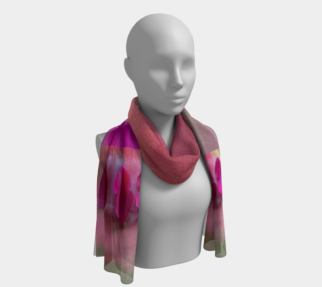 Salley Knight - blossoms (long scarf) model