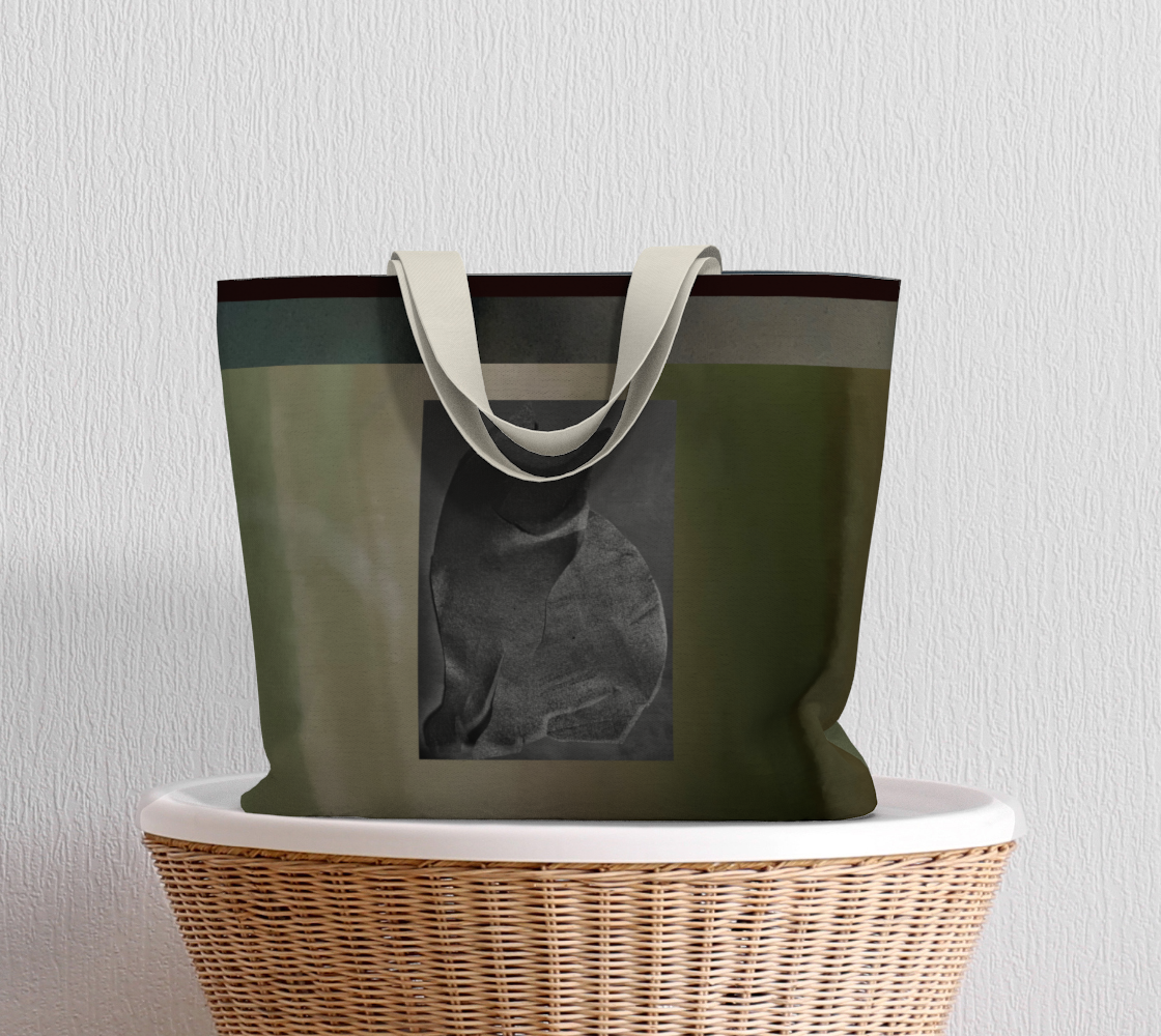 Salley Knight - night cat w/logo (large tote, 2 sided)