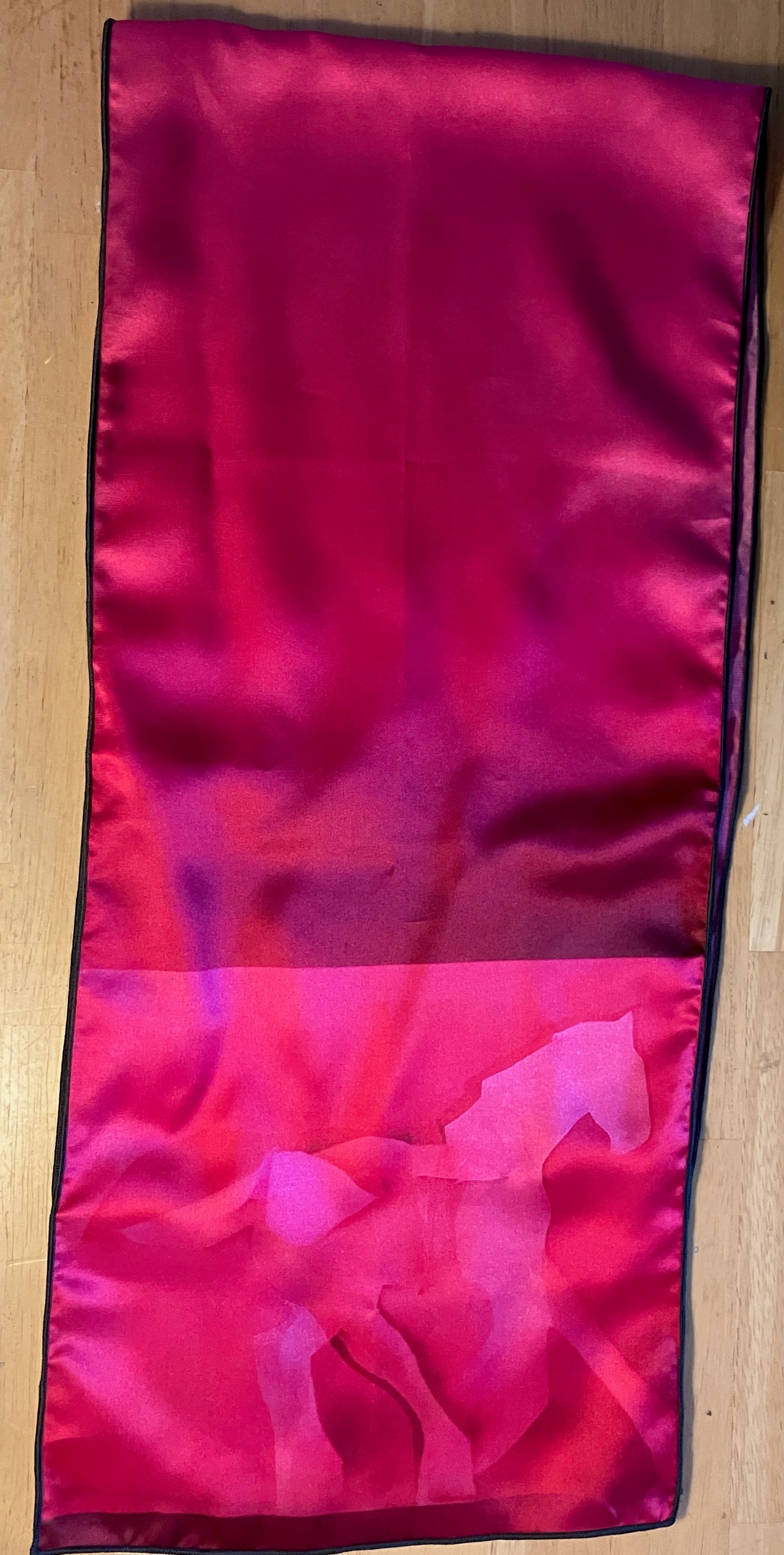 Salley Knight - pink horse (long scarf)