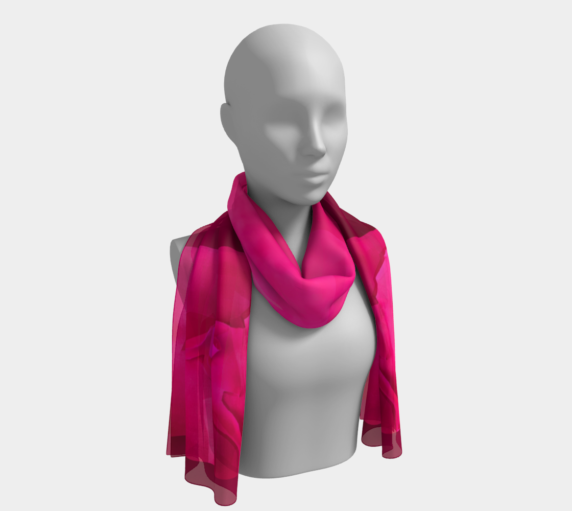 Salley Knight - pink horse (long scarf)