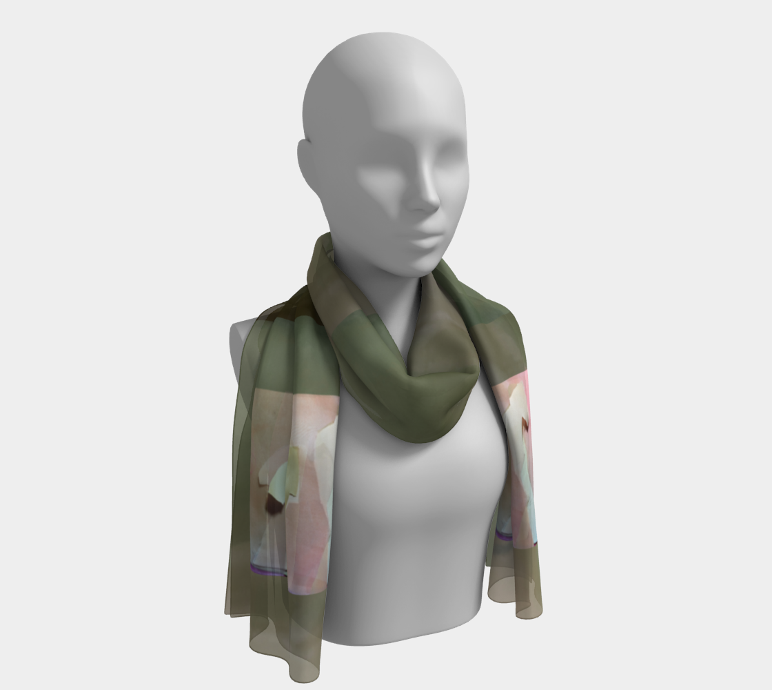 Salley Knight - standing horse on green (long scarf)