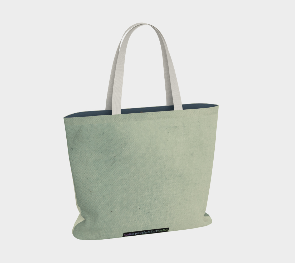 Salley Knight Studio - Learning - large green tote - back