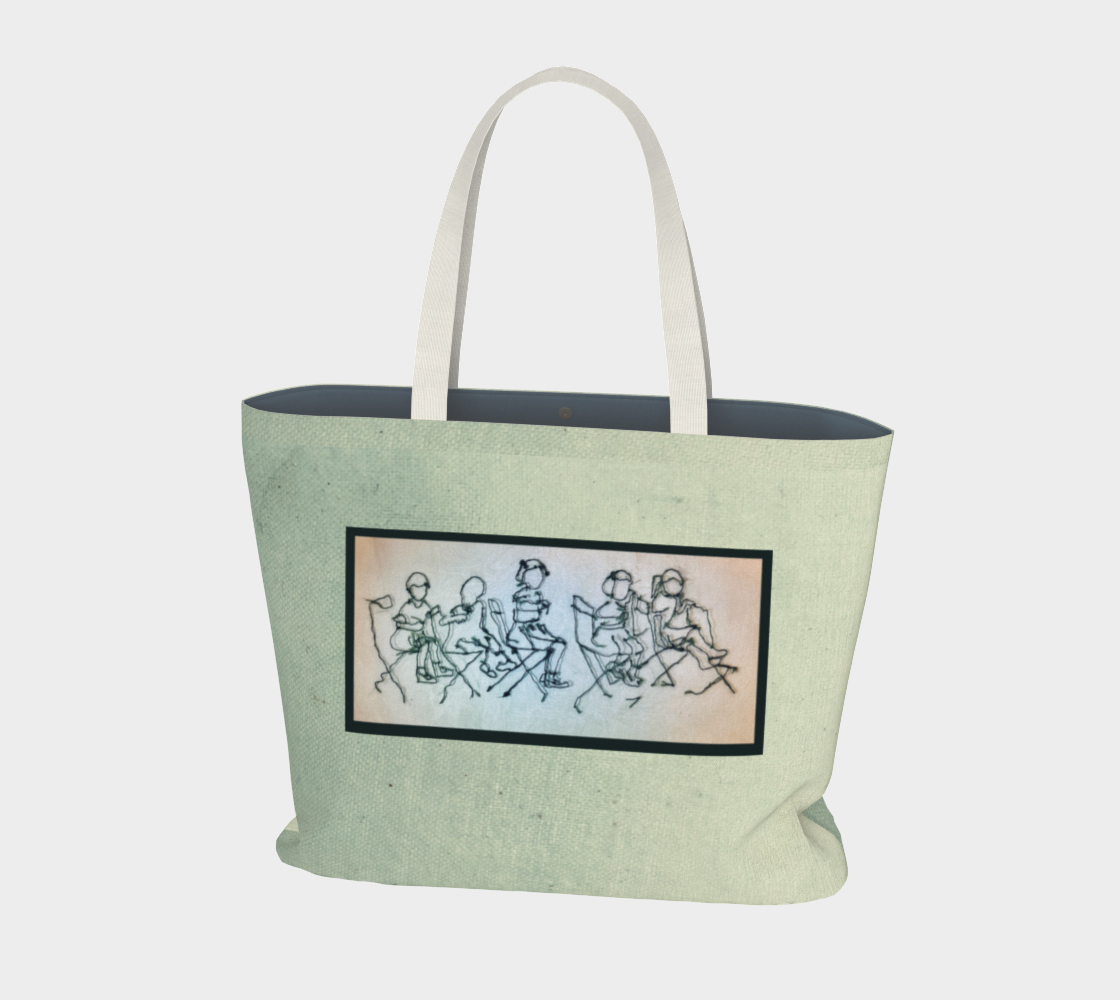 Salley Knight Studio - Learning - large green tote - front