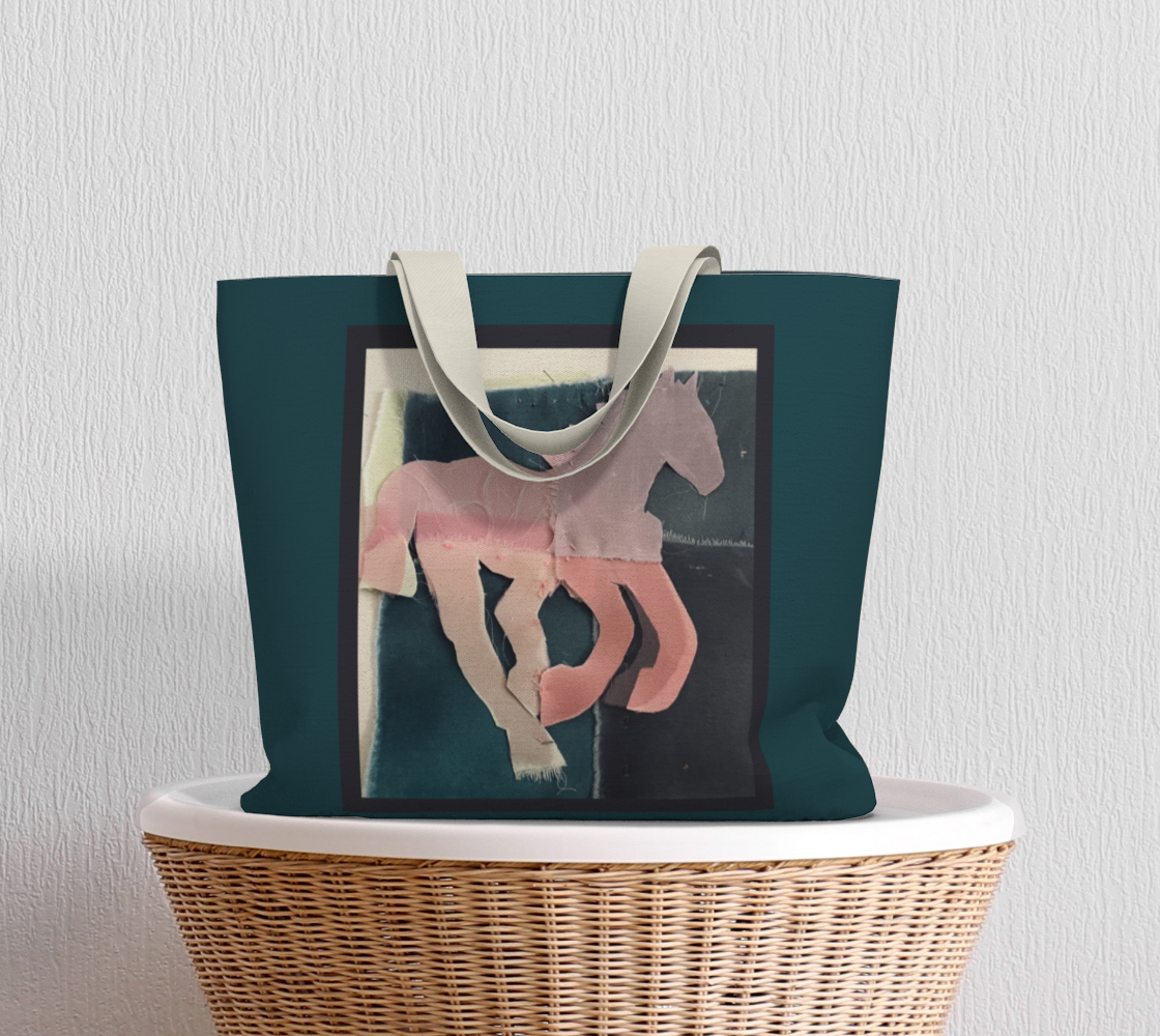 Salley Knight Studio - Running Horse - large tote - prop view