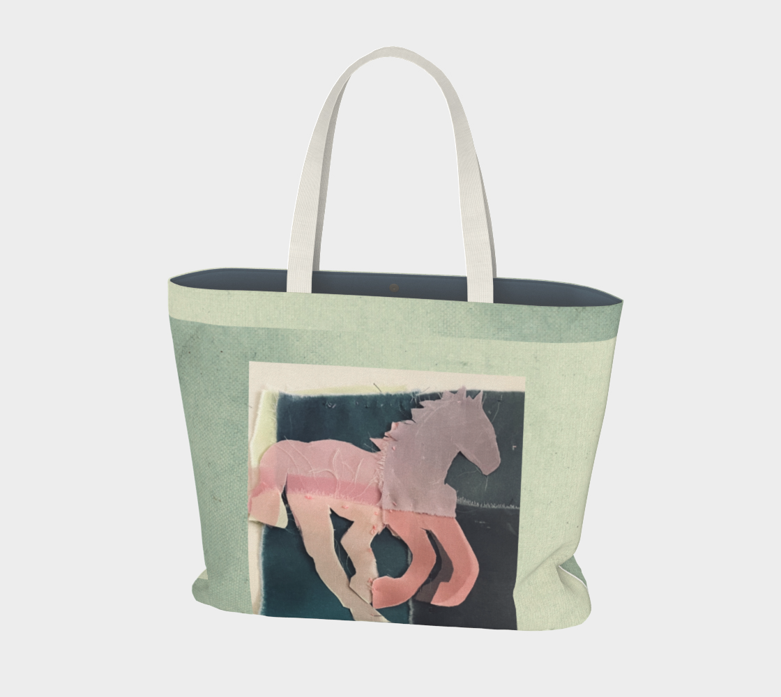 Salley Knight Studio - Running Horse - light background - large tote - front