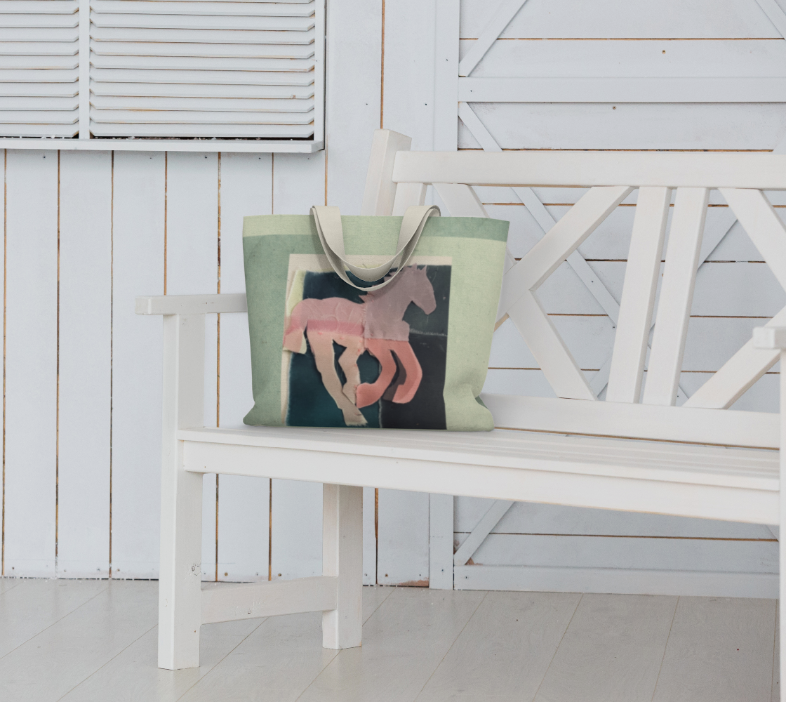 Salley Knight Studio - Running Horse - light background - large tote - prop view 2