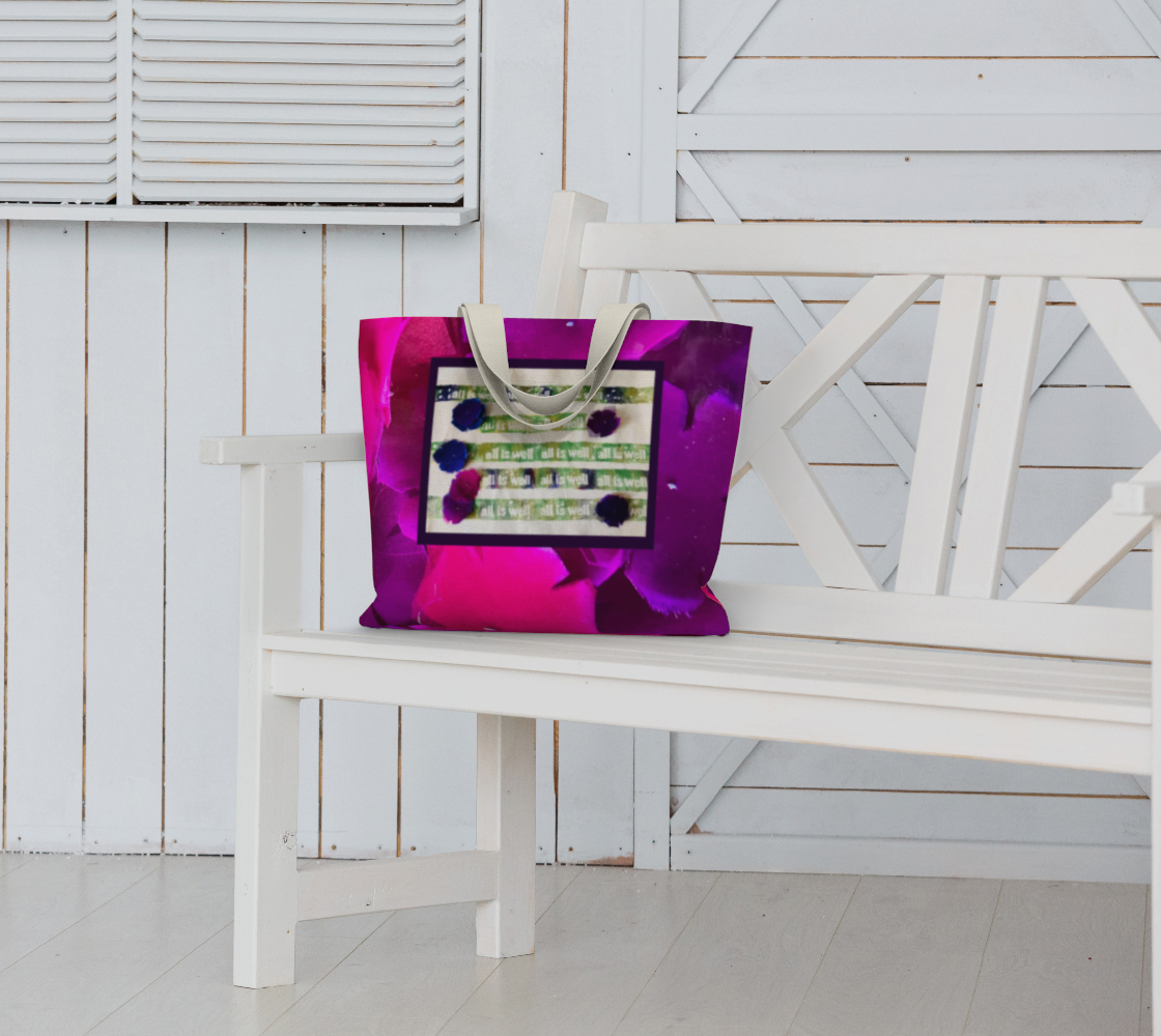Salley Knight Studio - all is well w/logo (large tote) - bench view