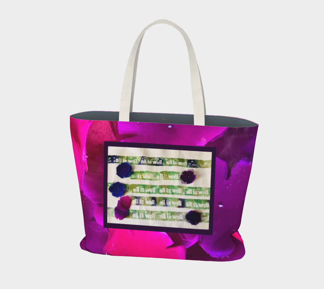 Salley Knight Studio - all is well w/logo (large tote) - front