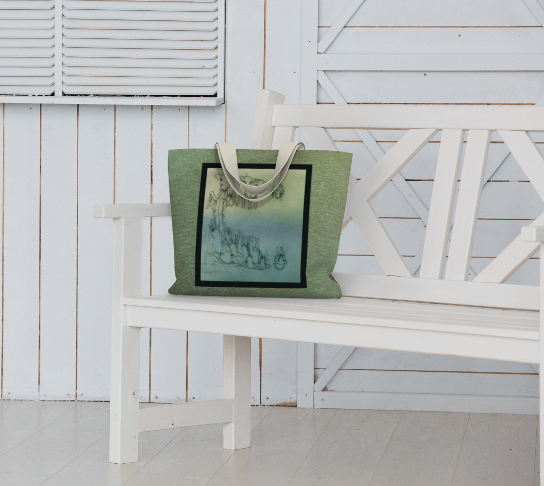 Salley Knight Studio - cows (framed) w/logo (large tote) - prop view 2