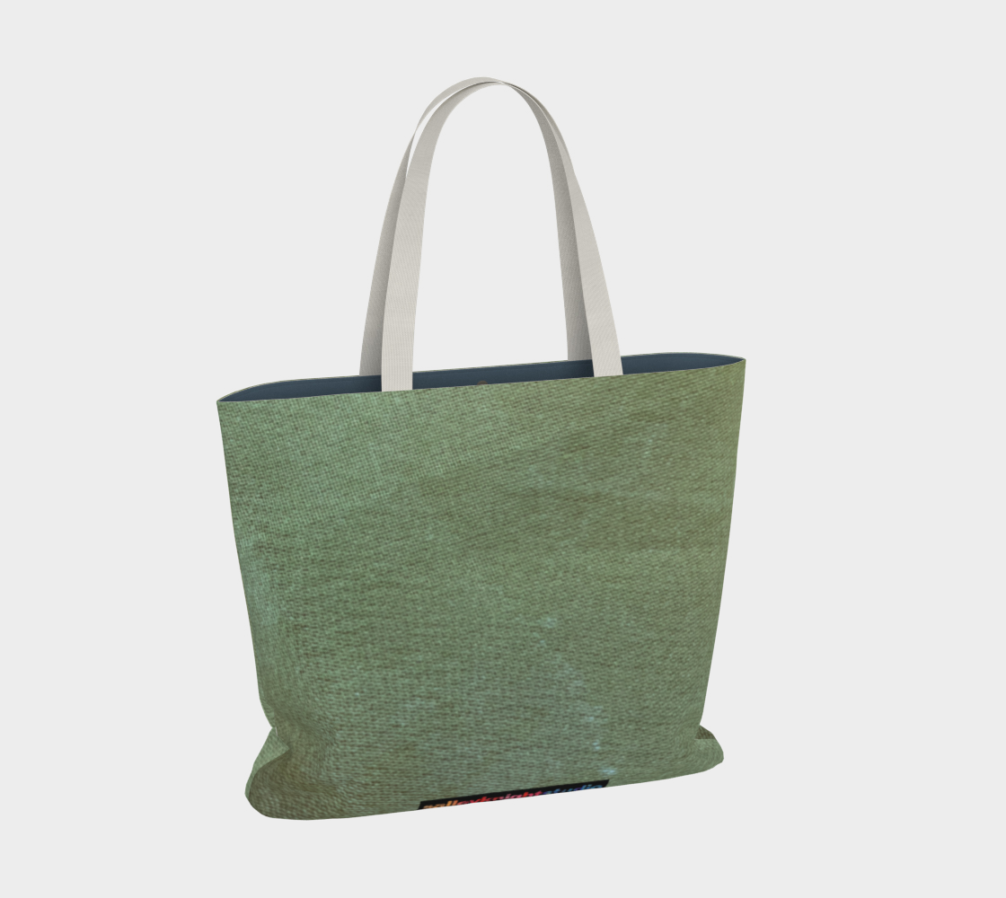 Salley Knight Studio - cows w/logo (large tote) - back