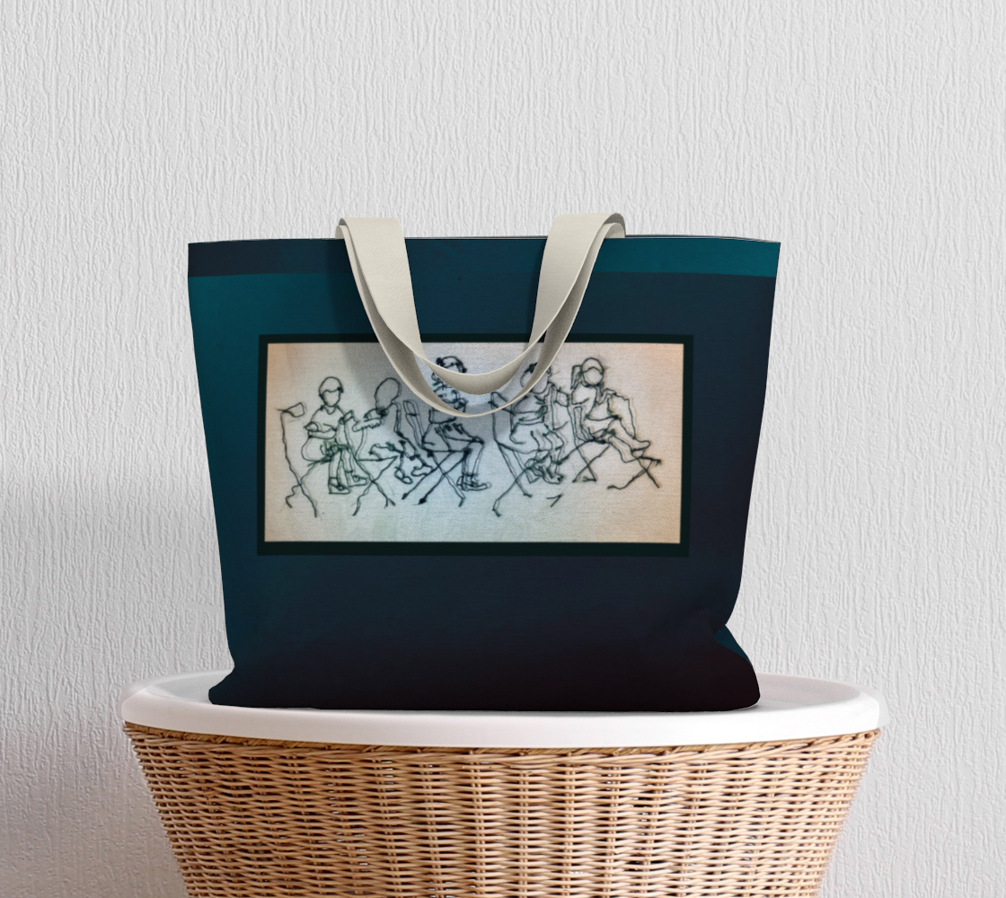 Salley Knight Studio - learning (blue)(large tote) - prop view
