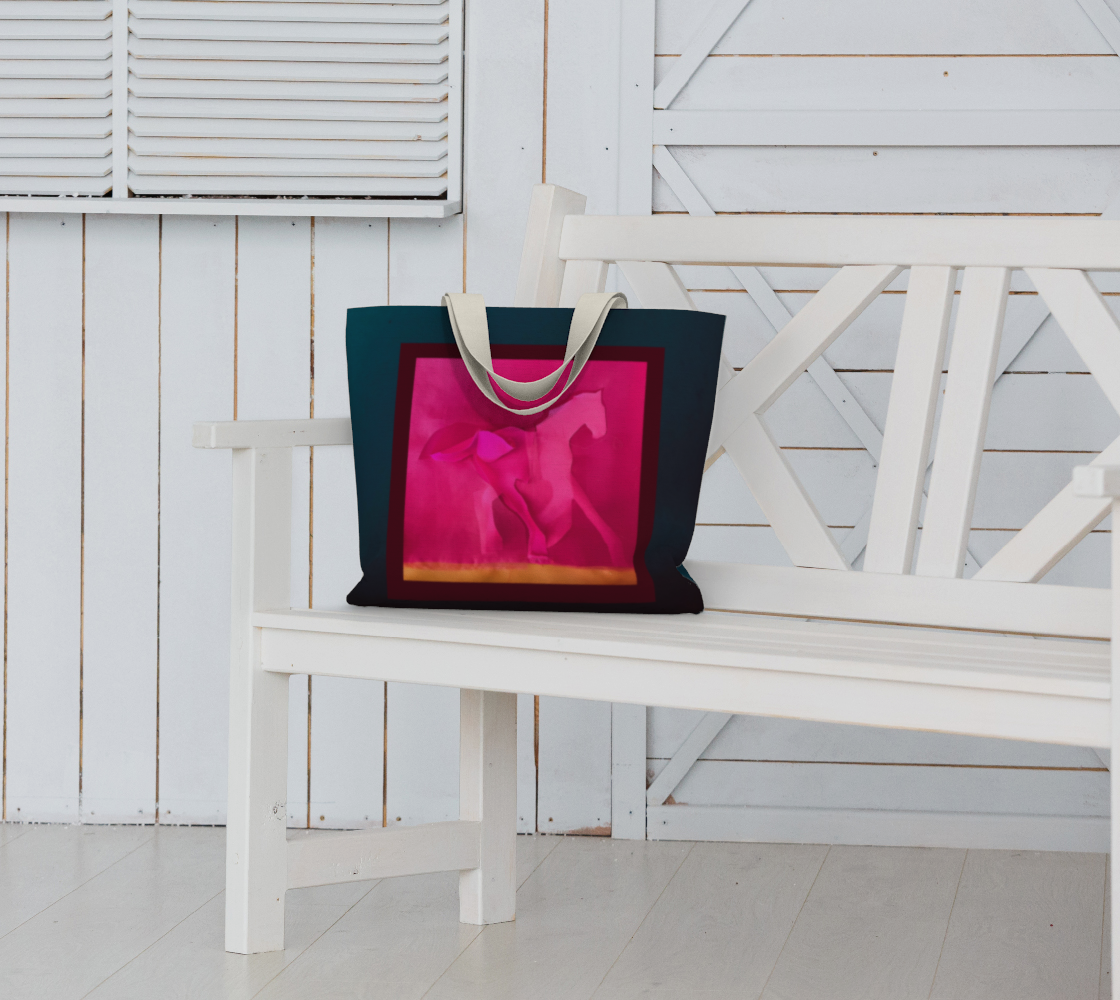 Salley Knight Studio - pink horse (large tote) - prop view 2