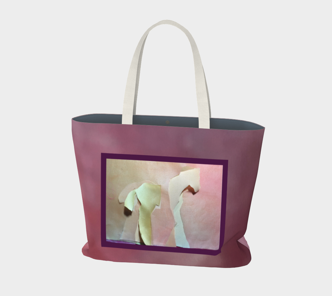 Salley Knight Studio - standing horse (pink large tote) front