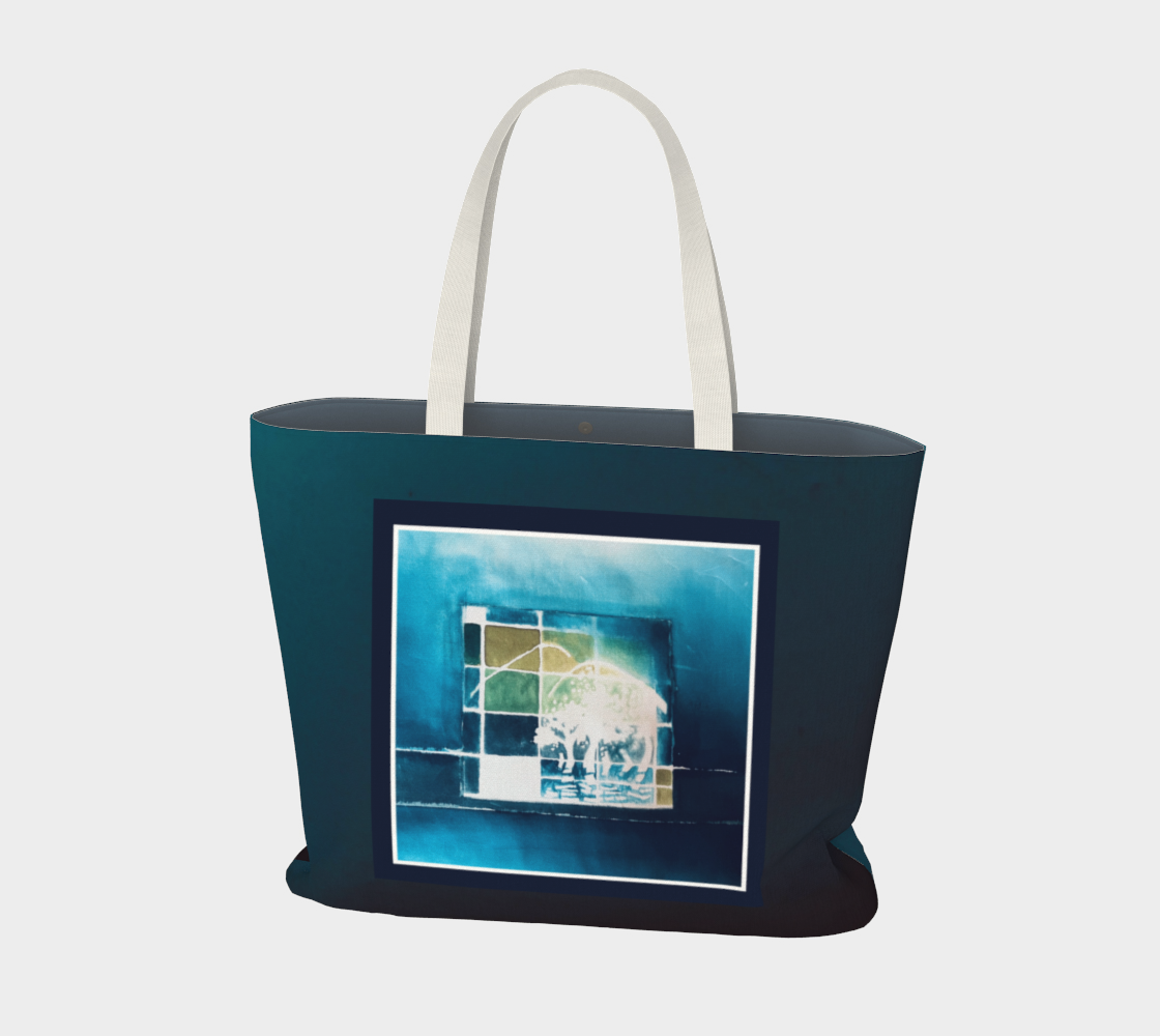 Salley Knight Studio lake & mountains (large tote) - front