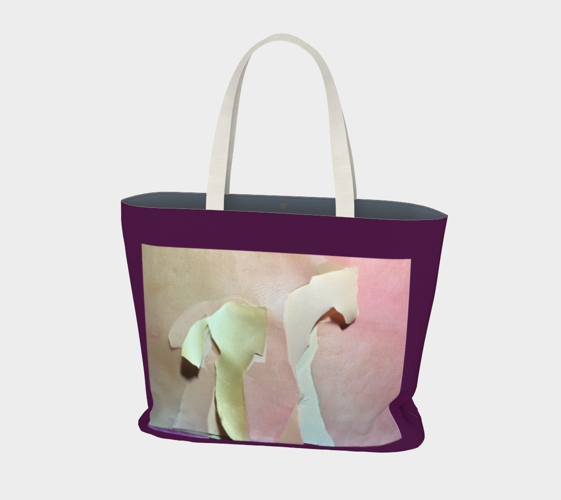 Salley Knight Studion - standing horse (large tote, purple tote) - front