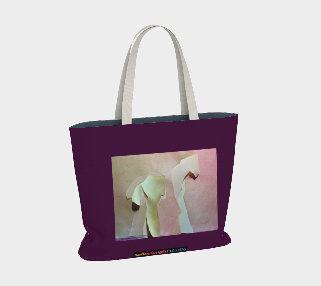 Salley Knight Studion - standing horse (large tote, purple tote) - front 2