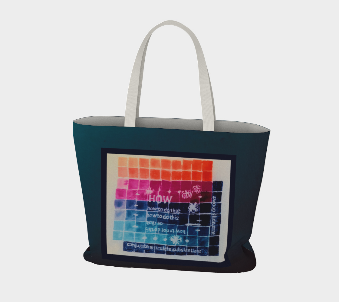 HOW? w/logo (large tote)