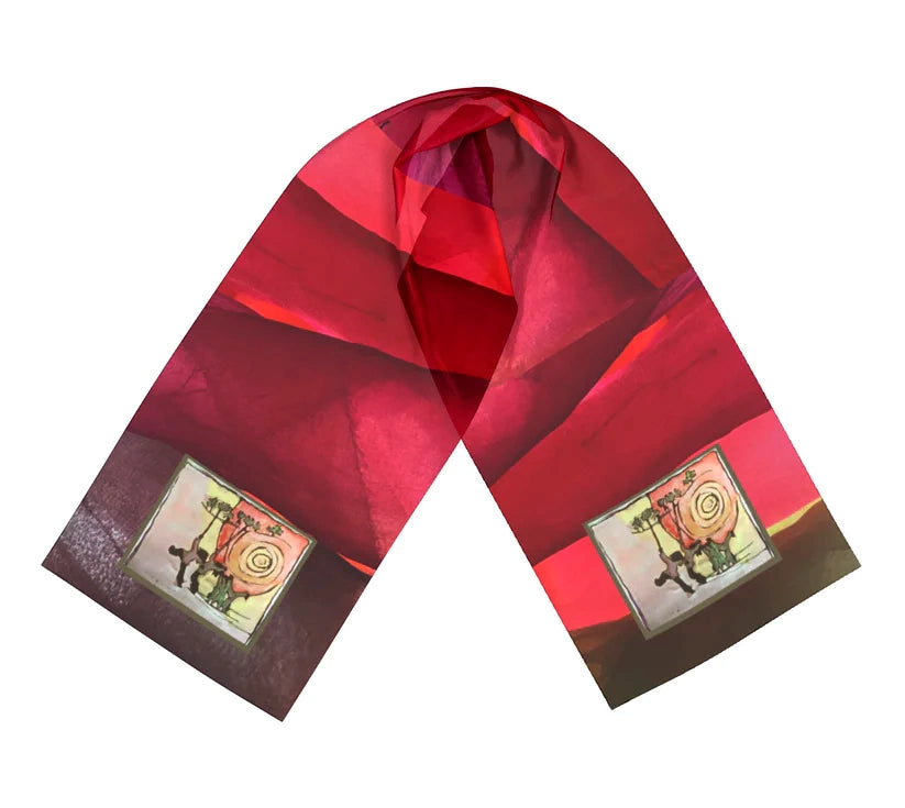 Salley Knight - celebrate red (long scarf)
