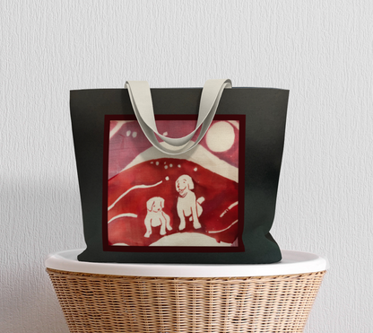 Salley Knight Studio - pups - large tote - prop view