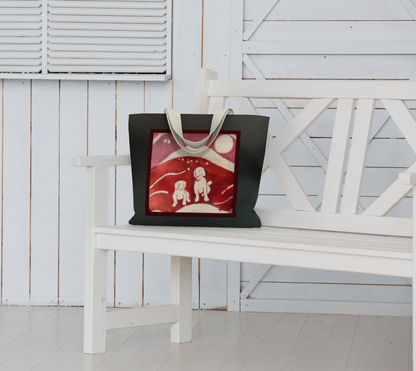 Salley Knight Studio - pups - large tote - prop view 2
