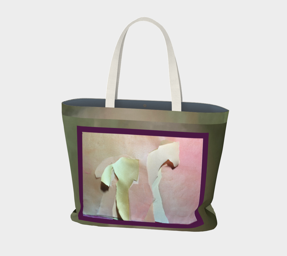 Salley Knight Studion - standing horse (green large tote) - front