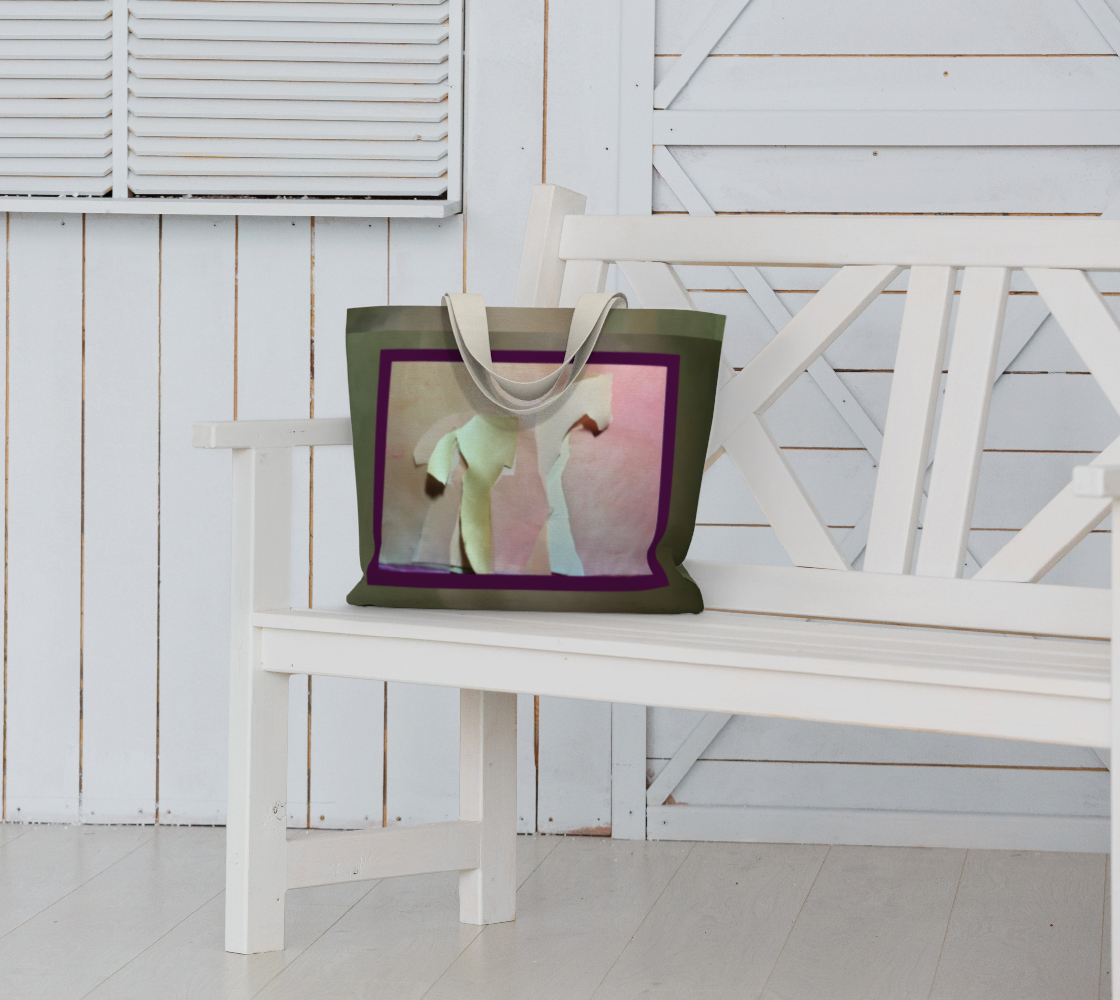 Salley Knight Studion - standing horse (green large tote) - prop view 2