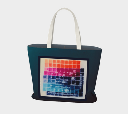 HOW? w/logo (large tote)